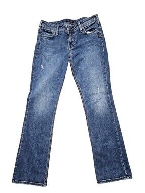 Silver Jeans 30x33 (Read) Elyse Slim Boot Lightly Distressed